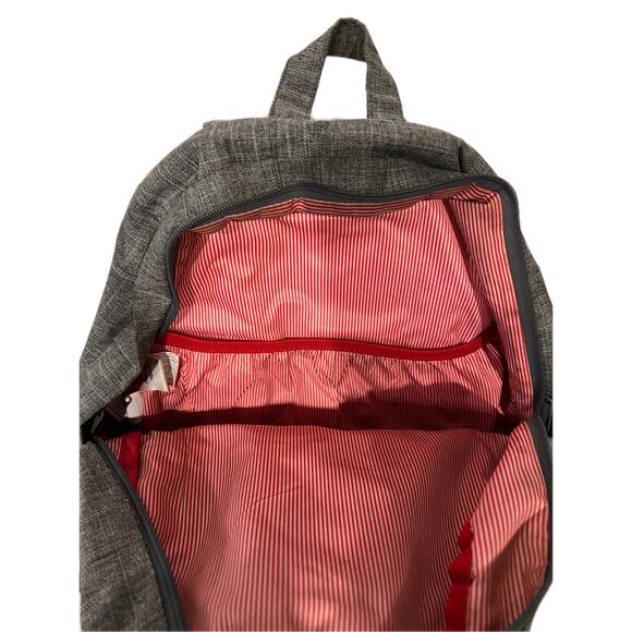 Herschel Gray Red Stripe Backpack - Picture 2 of 3